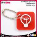 Classic style red plastic rubber keyring keytag